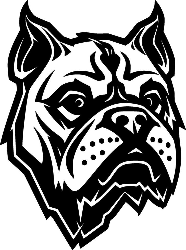 Bulldog - Black and White Isolated Icon - Vector illustration
