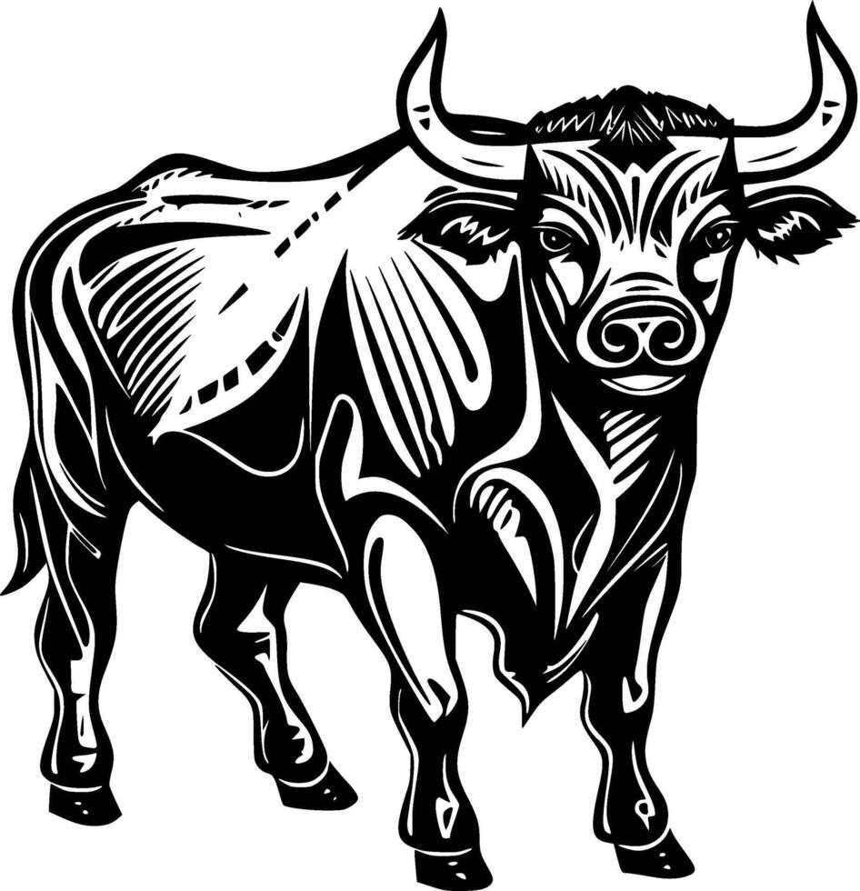 Bull - Minimalist and Flat Logo - Vector illustration