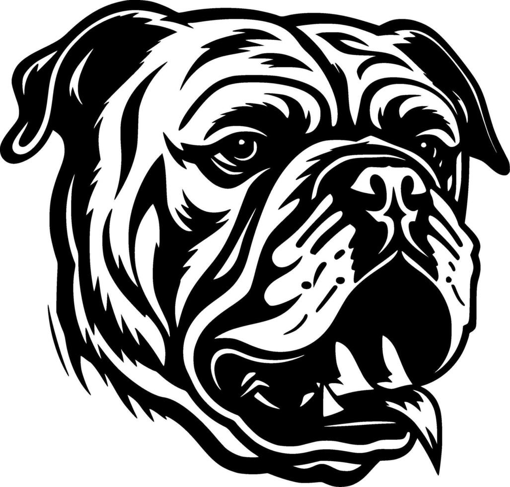 buldog - minimalista y plano logo - vector ilustración