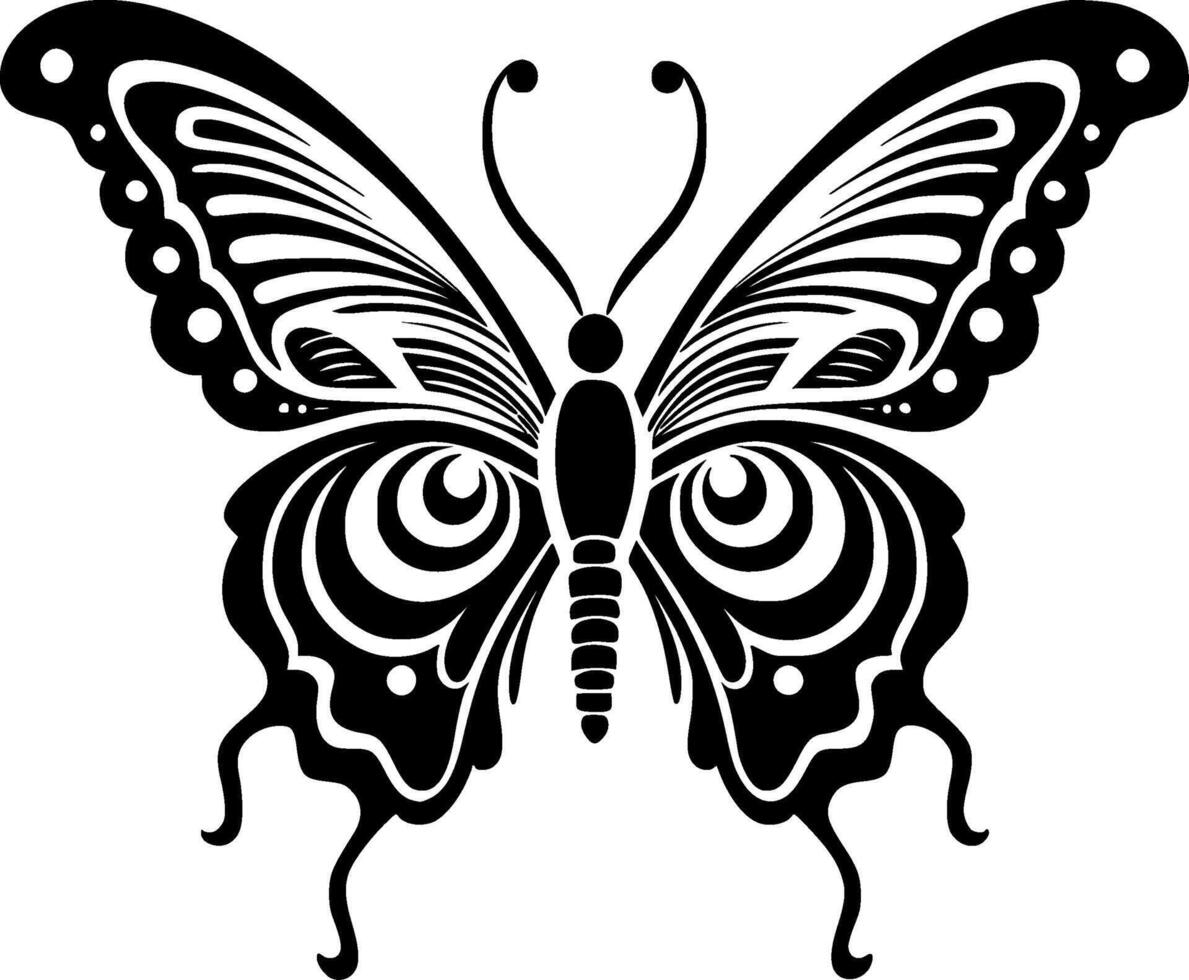 mariposa - minimalista y plano logo - vector ilustración