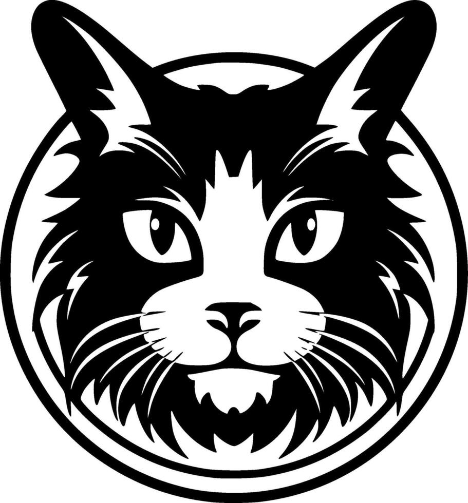 gato - minimalista y plano logo - vector ilustración