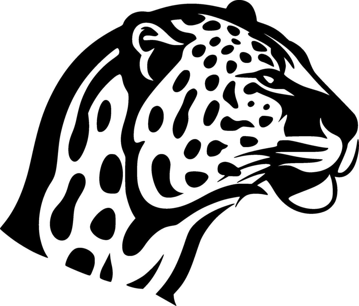 Cheetah, Black and White Vector illustration