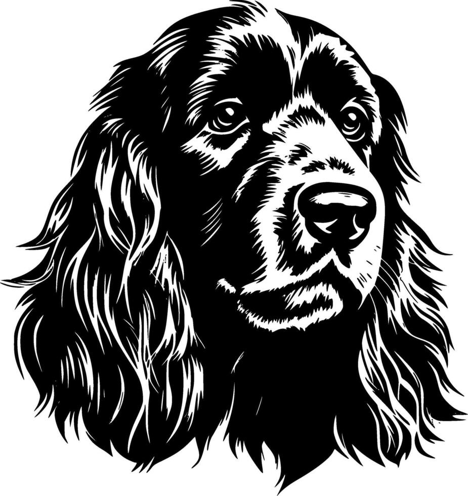 cocker spaniel - minimalista y plano logo - vector ilustración