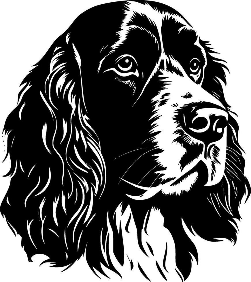 Cocker Spaniel, Minimalist and Simple Silhouette - Vector illustration