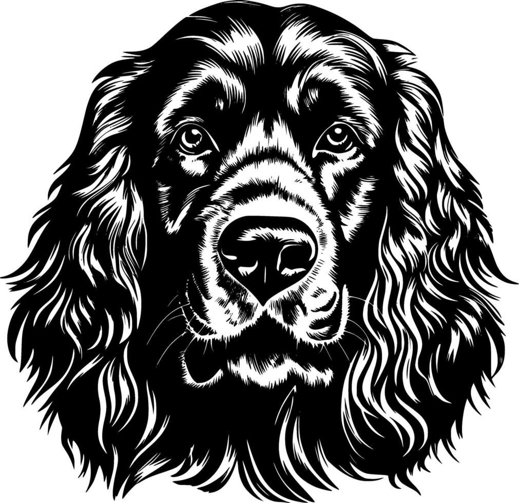 Cocker Spaniel, Minimalist and Simple Silhouette - Vector illustration