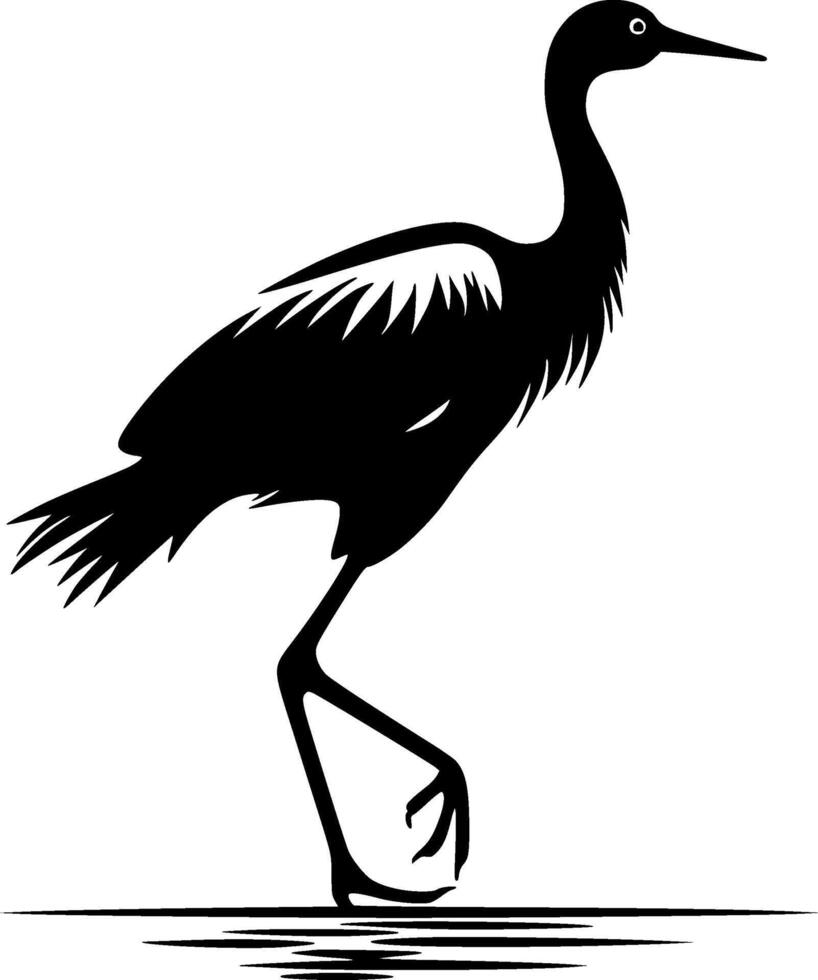 Crane, Minimalist and Simple Silhouette - Vector illustration