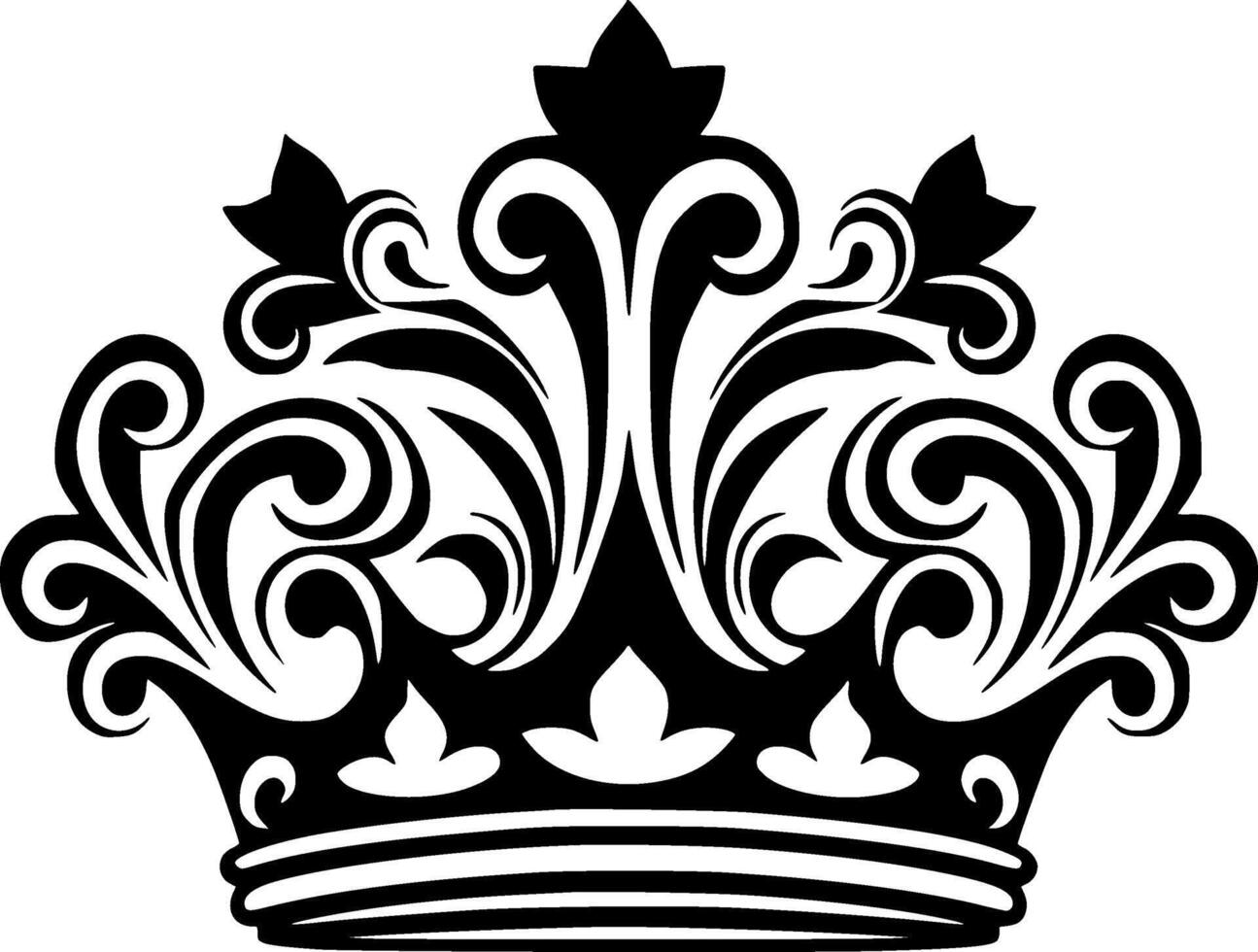 Crown, Minimalist and Simple Silhouette - Vector illustration
