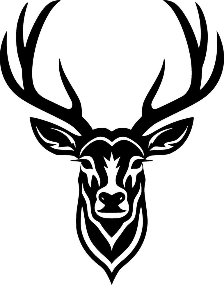 ciervo - minimalista y plano logo - vector ilustración