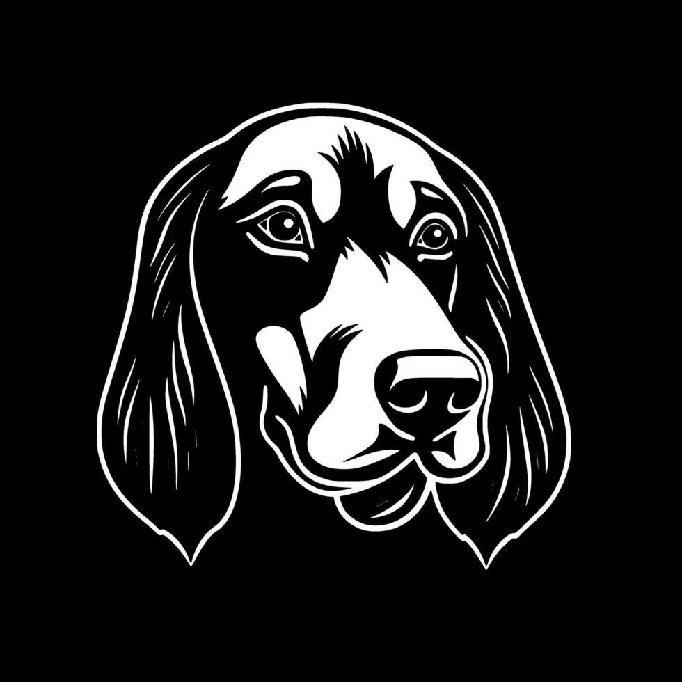 perro, minimalista y sencillo silueta - vector ilustración