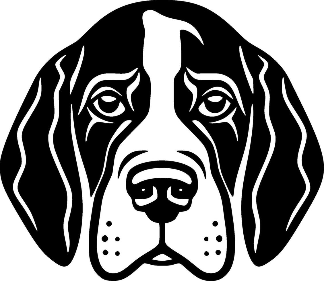 Dog, Black and White Vector illustration