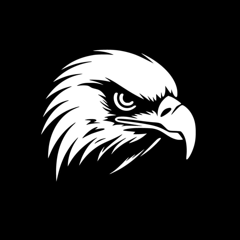 Eagle - Black and White Isolated Icon - Vector illustration