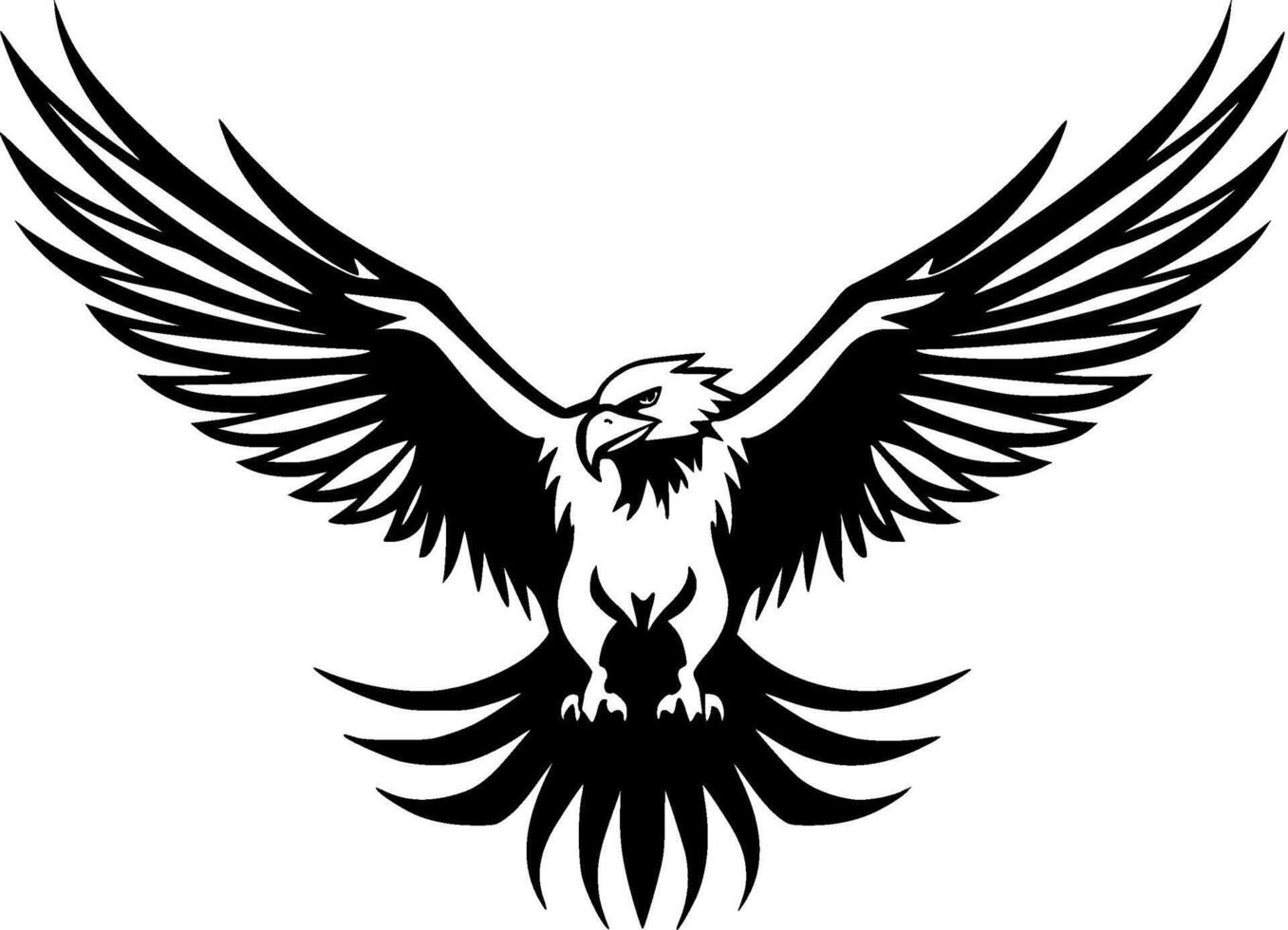 Eagle, Minimalist and Simple Silhouette - Vector illustration