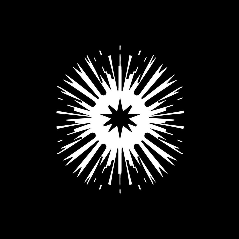 Explosion - Minimalist and Flat Logo - Vector illustration
