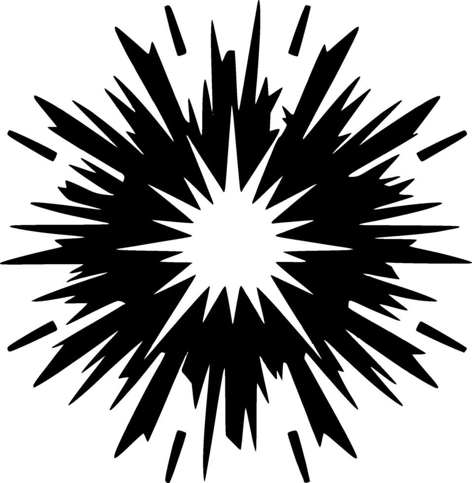 explosión, negro y blanco vector ilustración