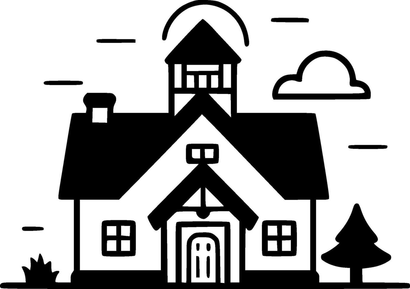 Farmhouse - High Quality Vector Logo - Vector illustration ideal for T-shirt graphic