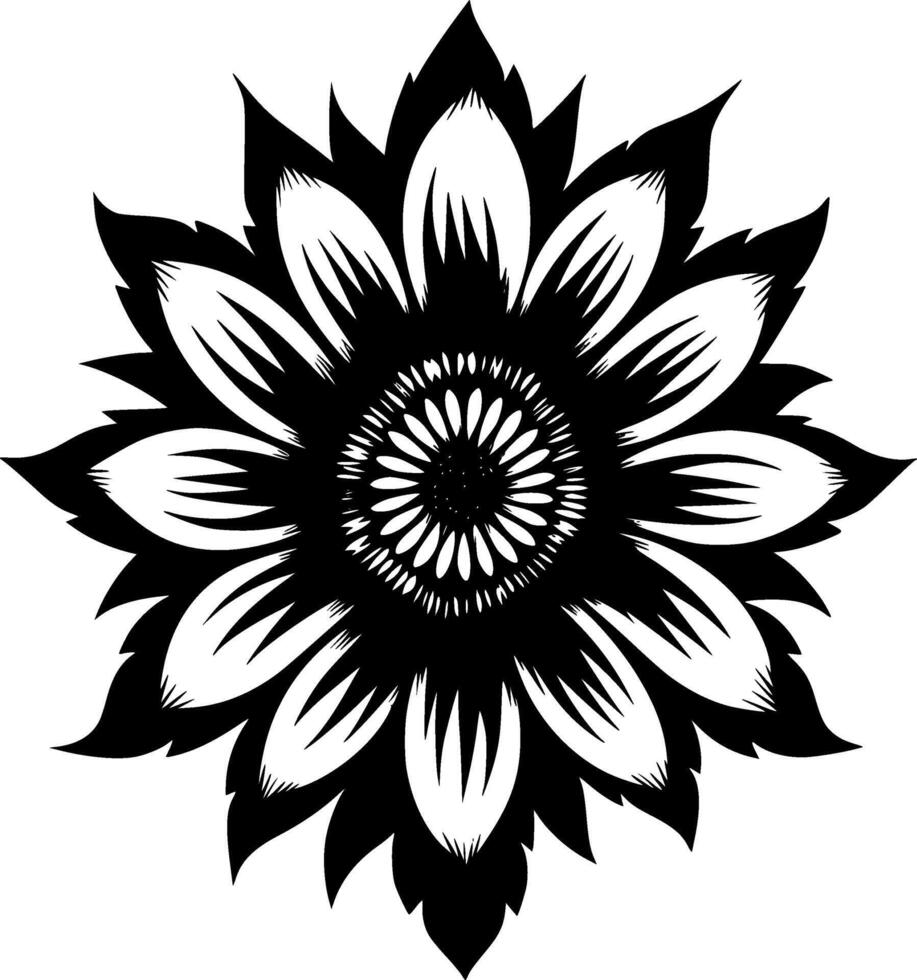 flor, minimalista y sencillo silueta - vector ilustración