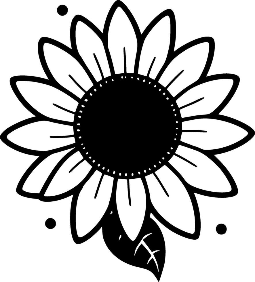 flor, minimalista y sencillo silueta - vector ilustración