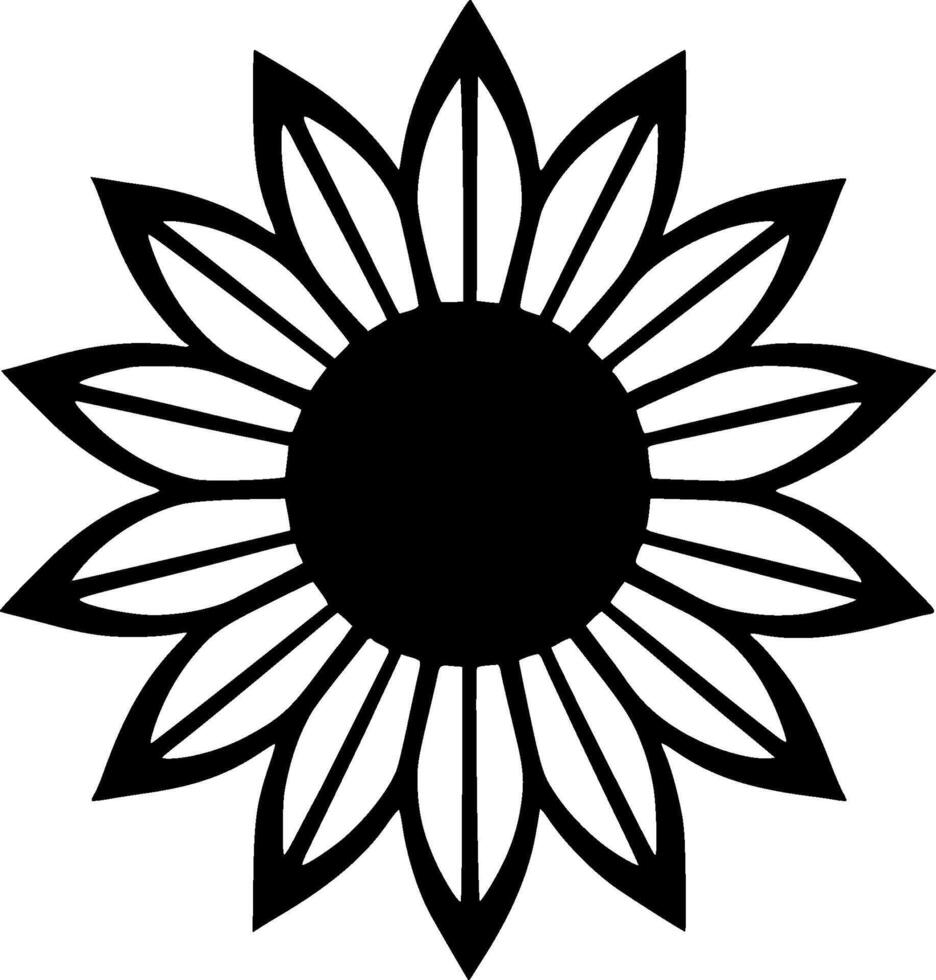 Flower, Minimalist and Simple Silhouette - Vector illustration