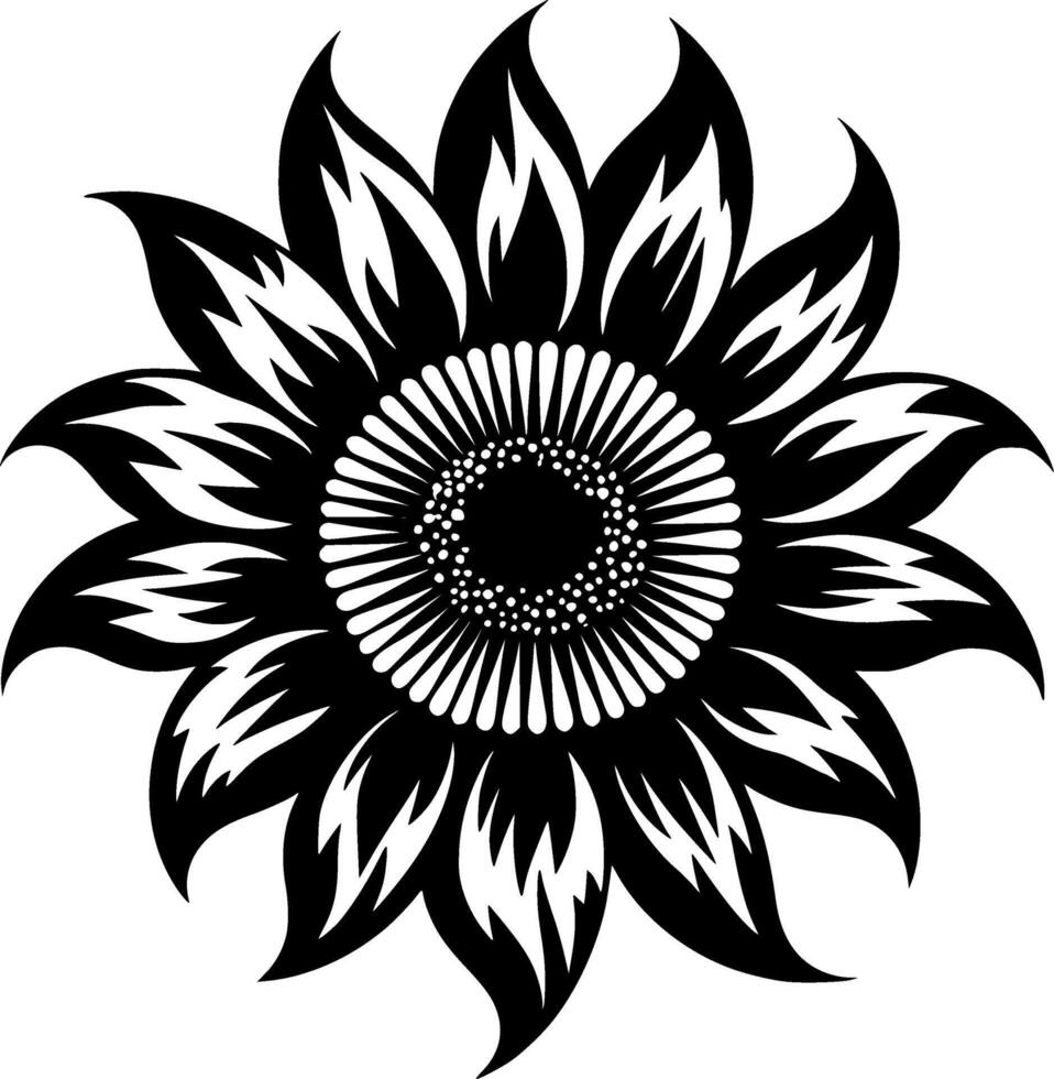 Flower, Minimalist and Simple Silhouette - Vector illustration