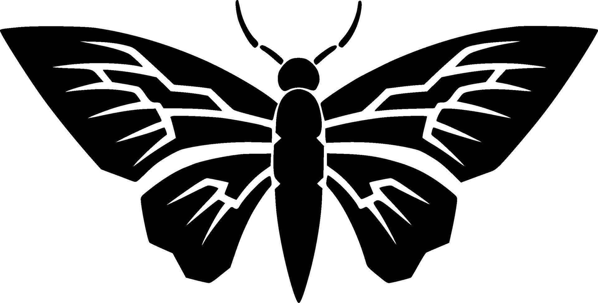 Fly, Black and White Vector illustration
