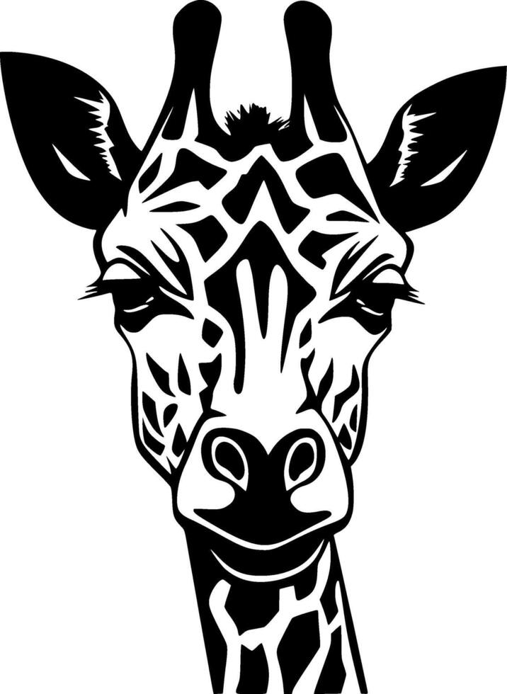 Giraffe, Minimalist and Simple Silhouette - Vector illustration