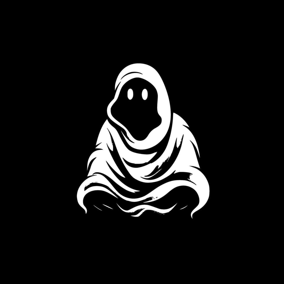 Ghost, Minimalist and Simple Silhouette - Vector illustration