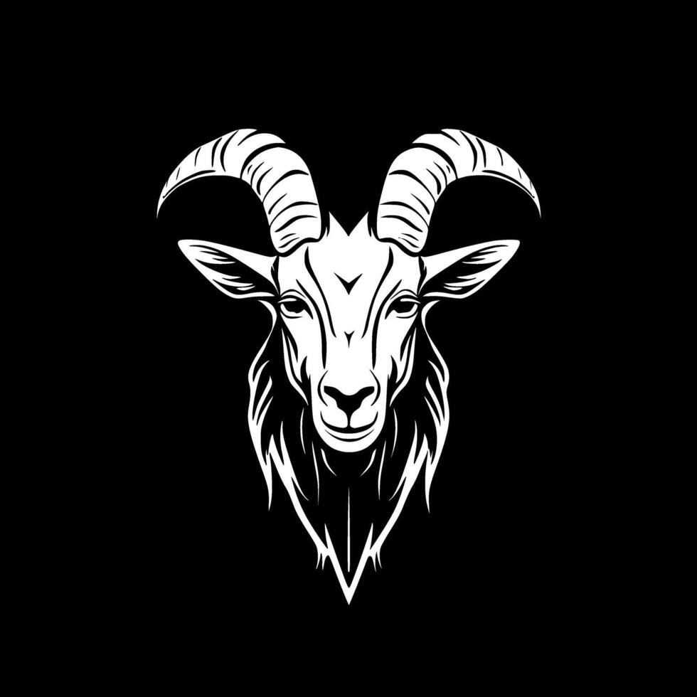 Goat - Minimalist and Flat Logo - Vector illustration