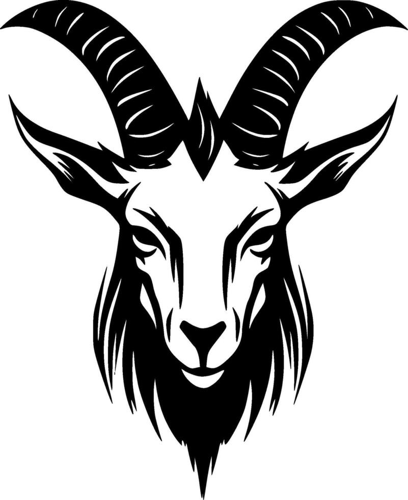 Goat, Minimalist and Simple Silhouette - Vector illustration