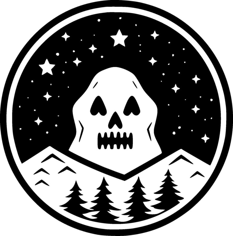 Halloween, Black and White Vector illustration