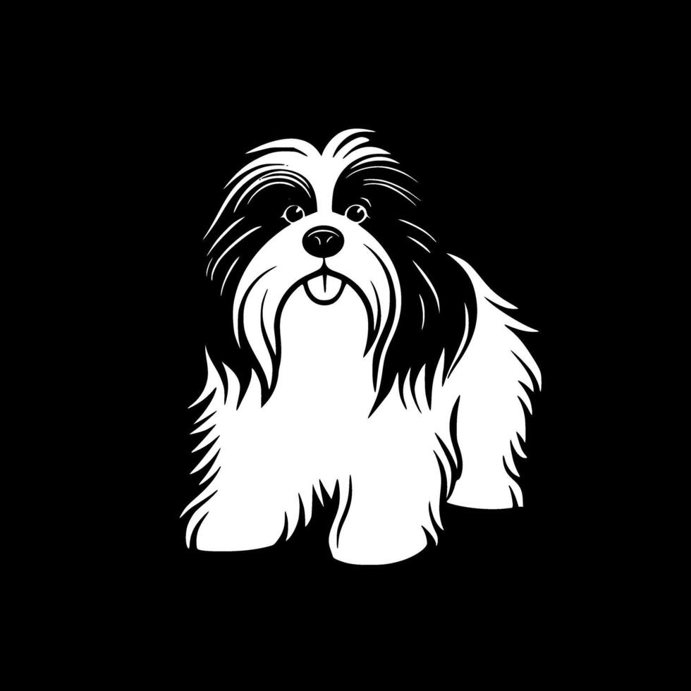 bichón habanero, minimalista y sencillo silueta - vector ilustración