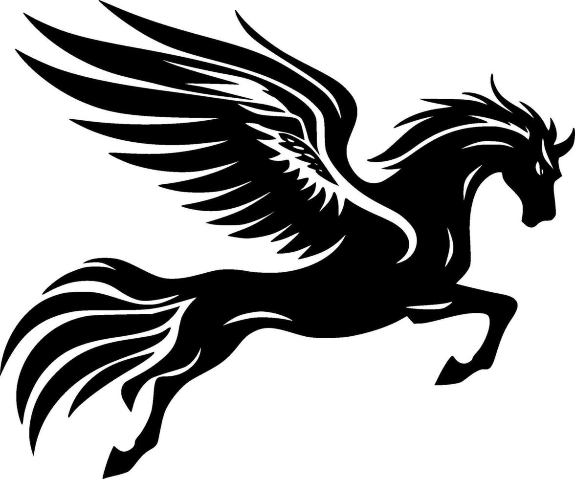Hippogriff - Minimalist and Flat Logo - Vector illustration