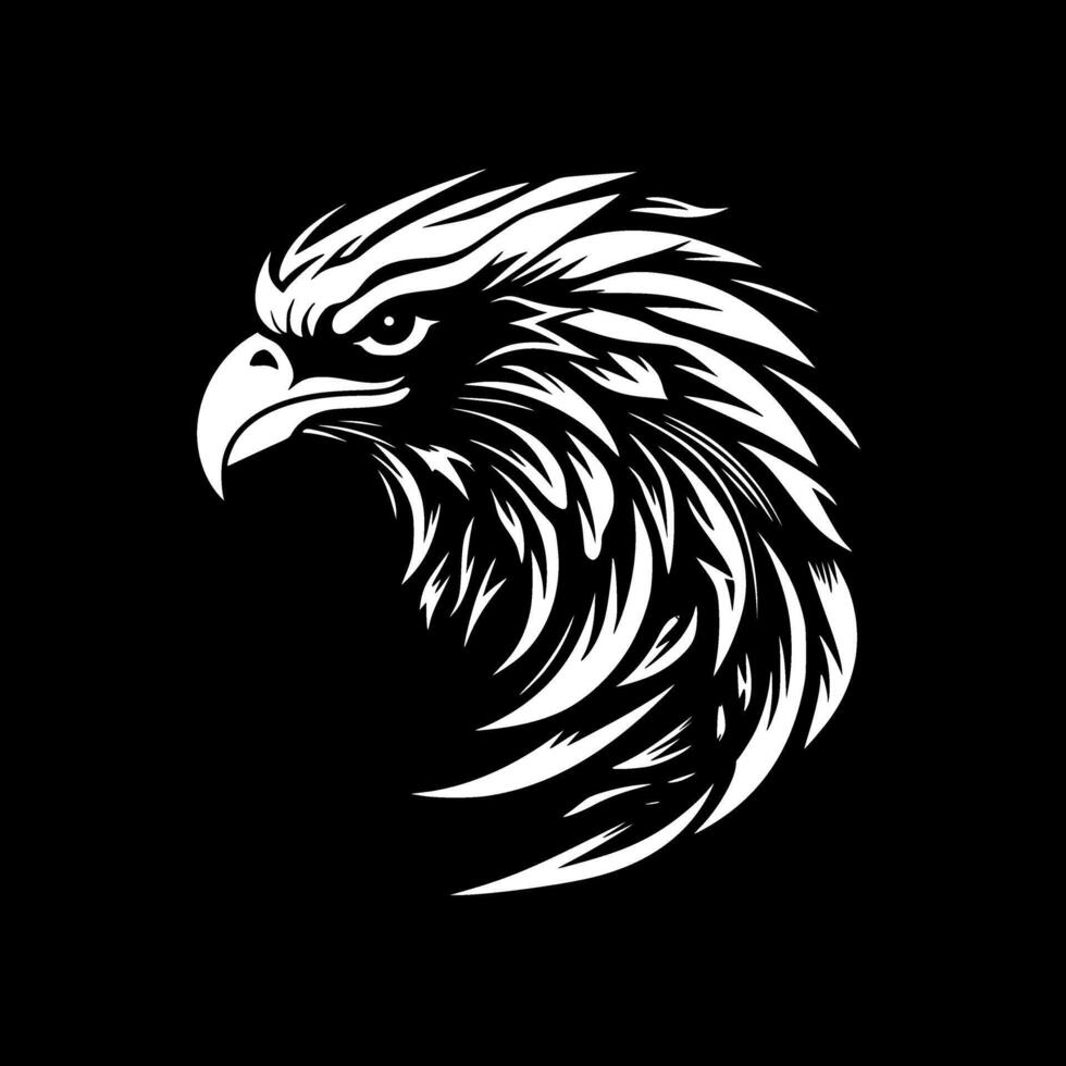 Hippogriff, Black and White Vector illustration