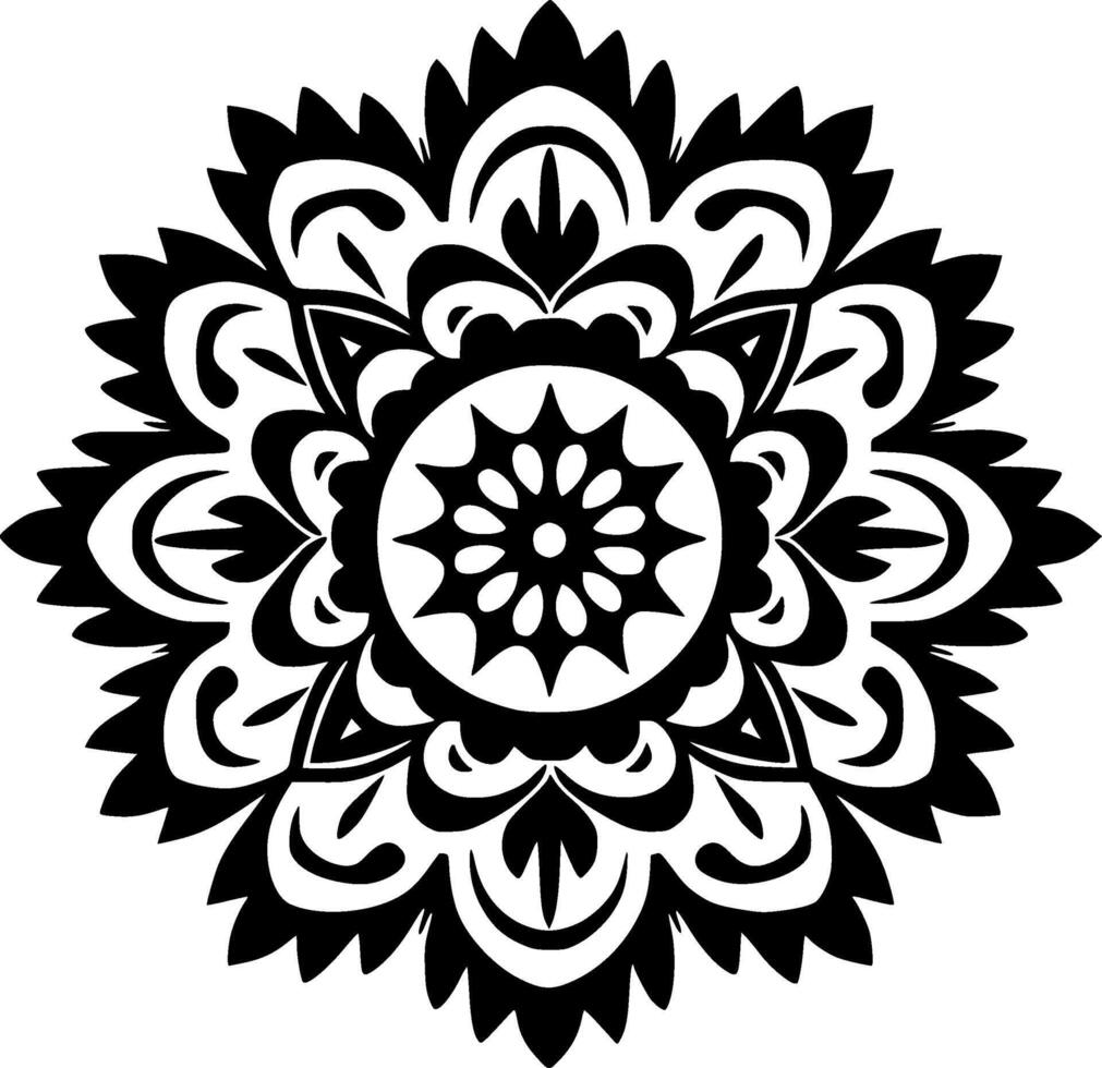 Mandala - Minimalist and Flat Logo - Vector illustration