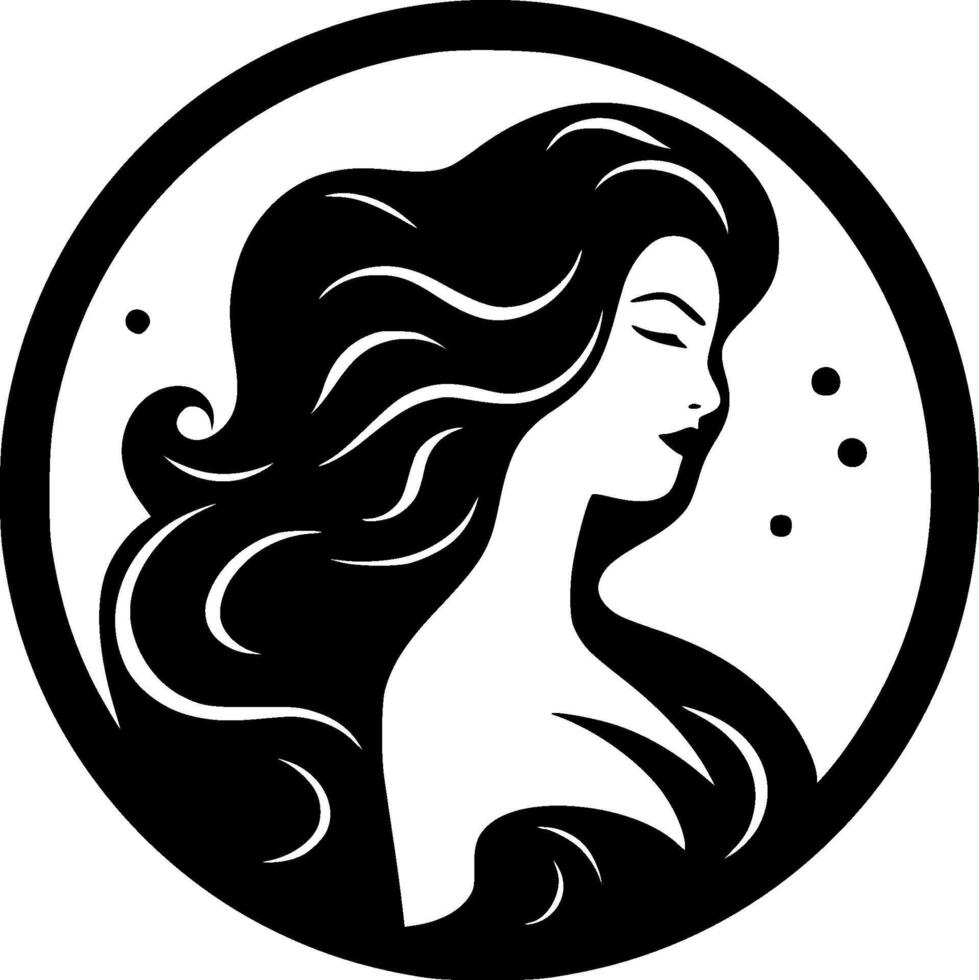 sirena - minimalista y plano logo - vector ilustración