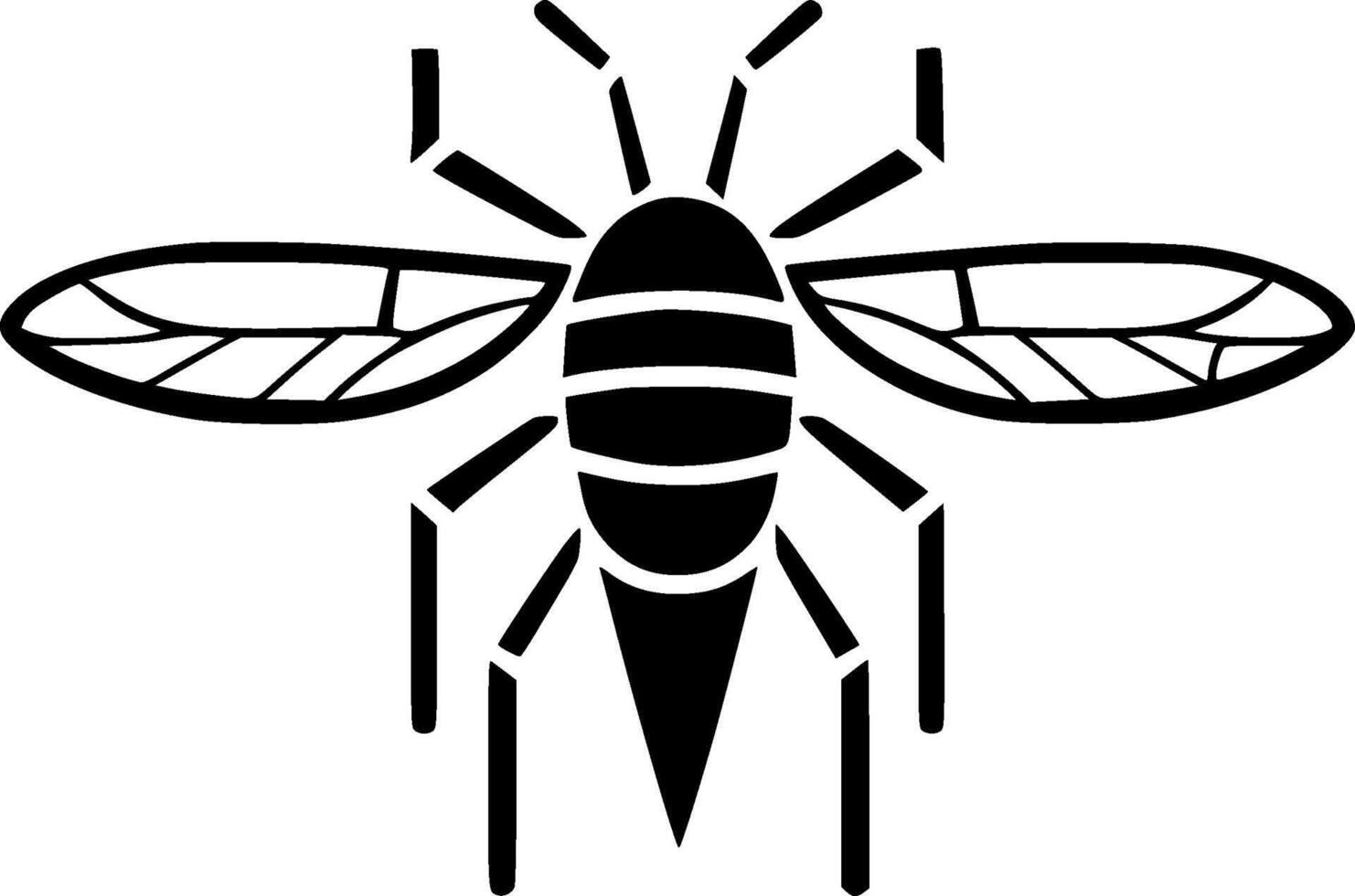 Mosquito - Minimalist and Flat Logo - Vector illustration