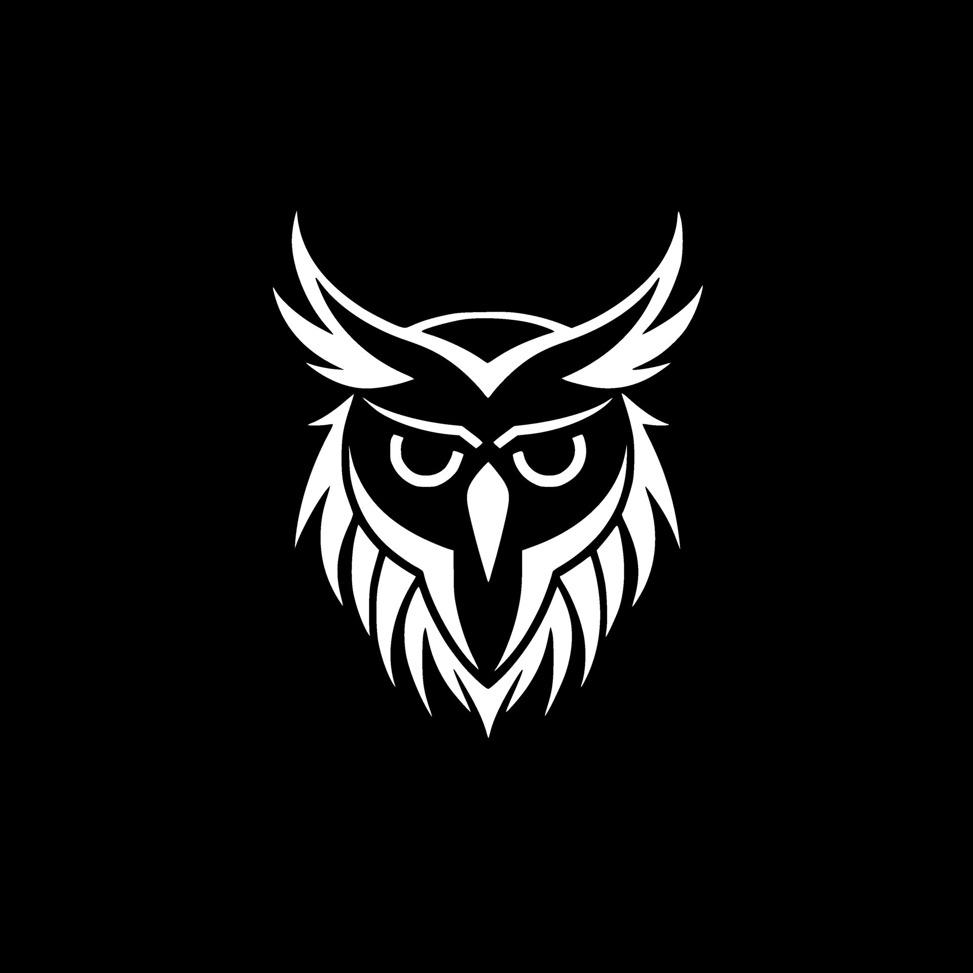 Owl, Black and White Vector illustration 39602972 Vector Art at Vecteezy