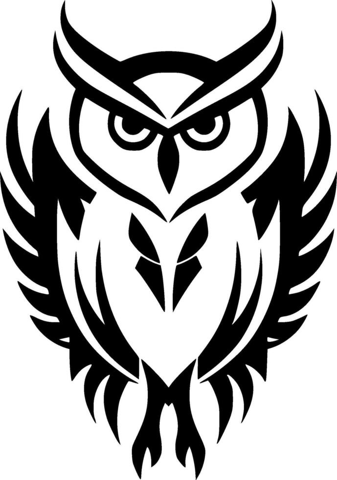 Owl, Minimalist and Simple Silhouette - Vector illustration