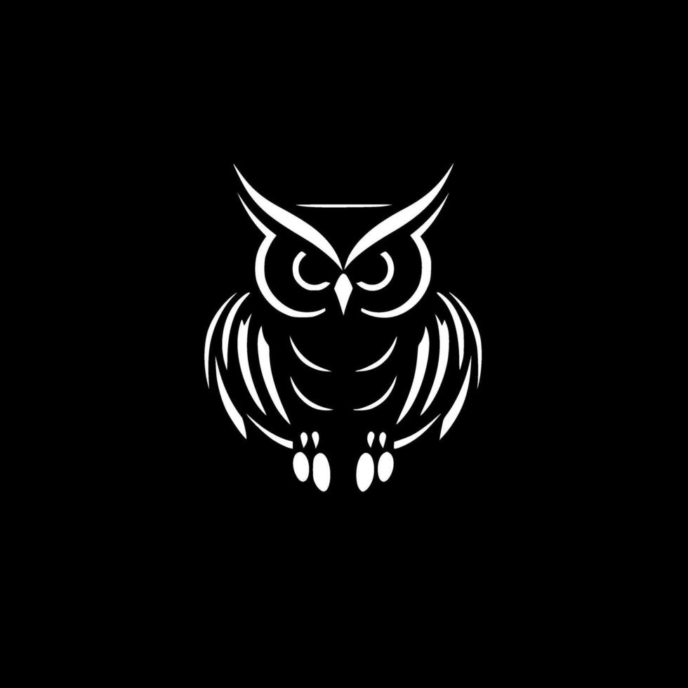 Owl, Minimalist and Simple Silhouette - Vector illustration