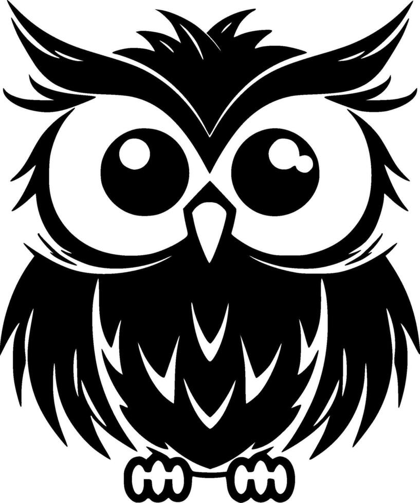 Owl Baby - Minimalist and Flat Logo - Vector illustration