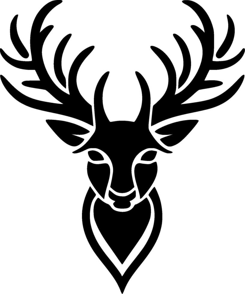 Reindeer - Minimalist and Flat Logo - Vector illustration