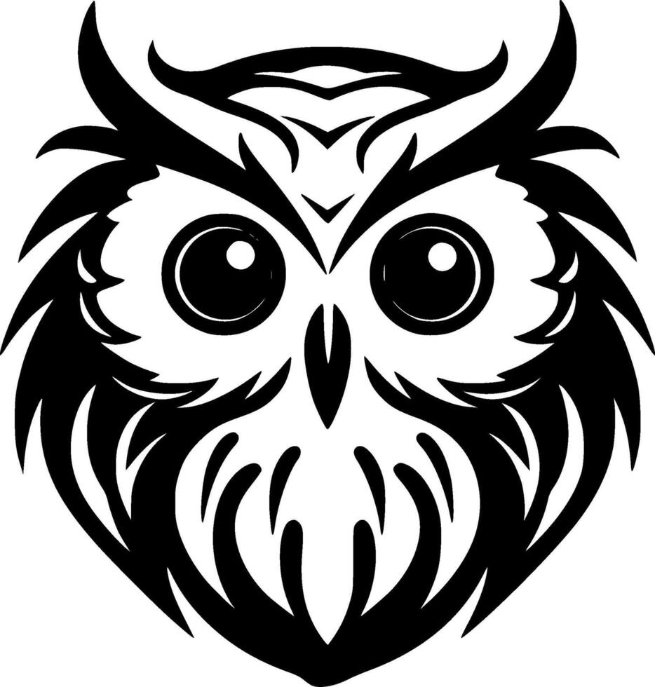 Owl Baby, Minimalist and Simple Silhouette - Vector illustration