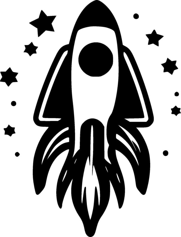 Rocket - Minimalist and Flat Logo - Vector illustration
