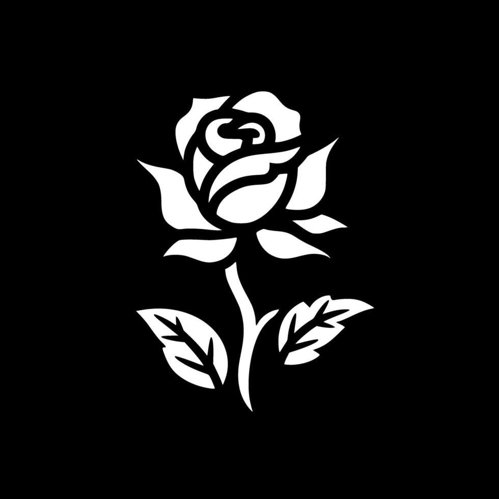 Rose - Minimalist and Flat Logo - Vector illustration