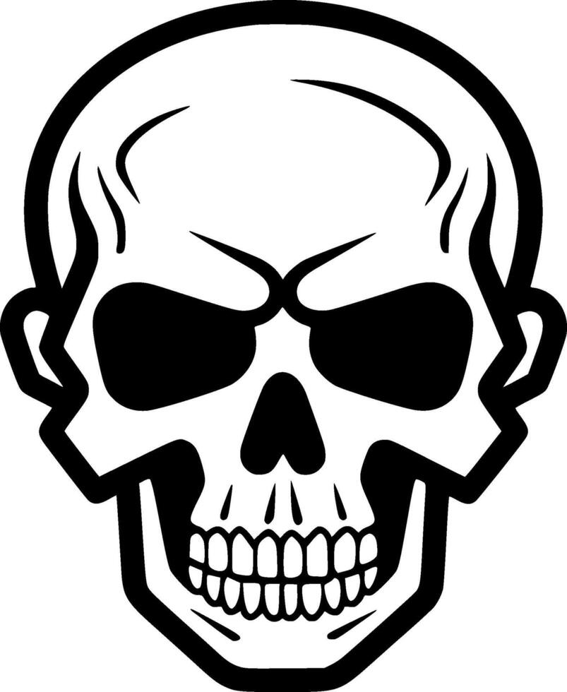 Skull, Minimalist and Simple Silhouette - Vector illustration