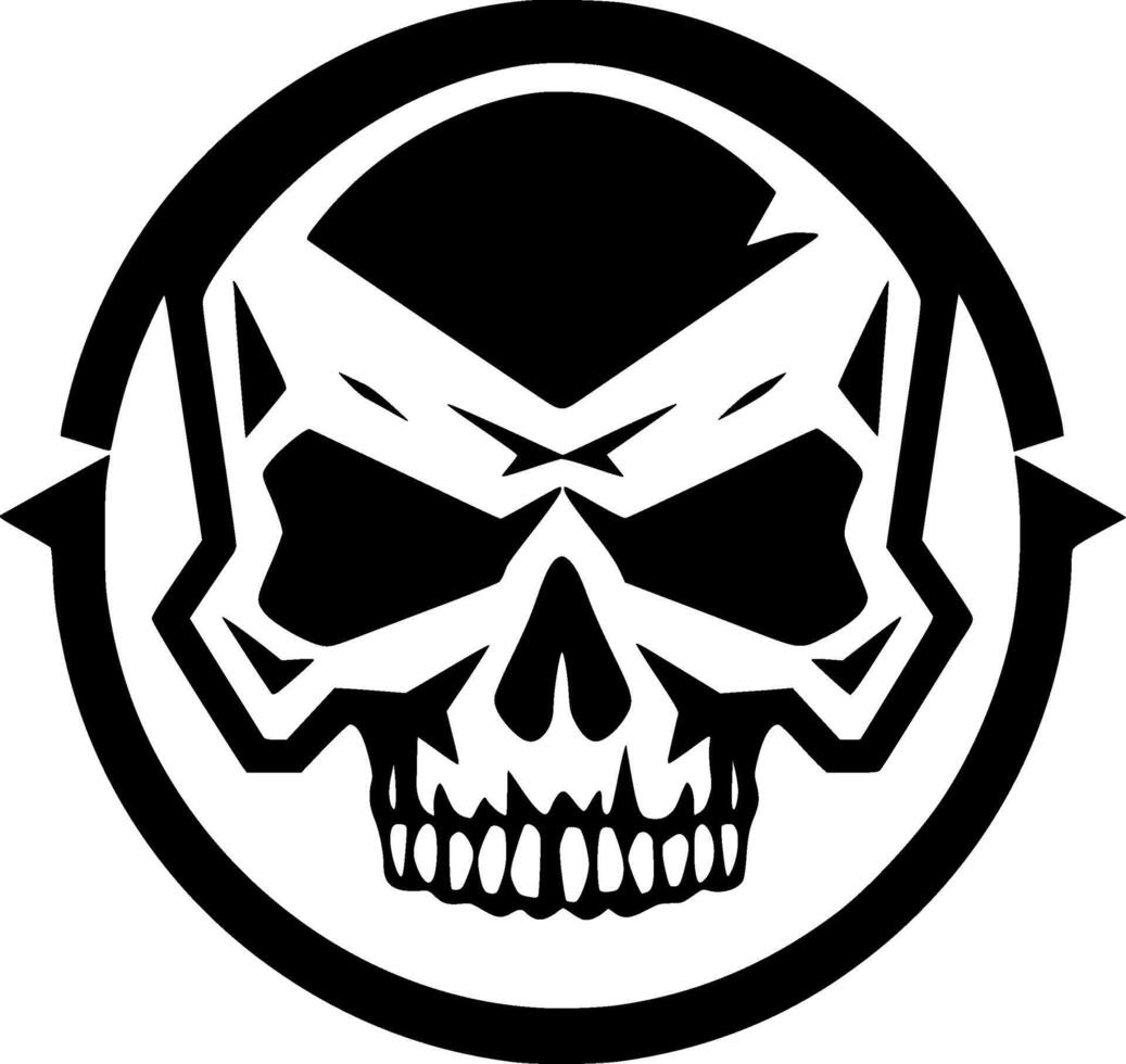 Skull - Minimalist and Flat Logo - Vector illustration