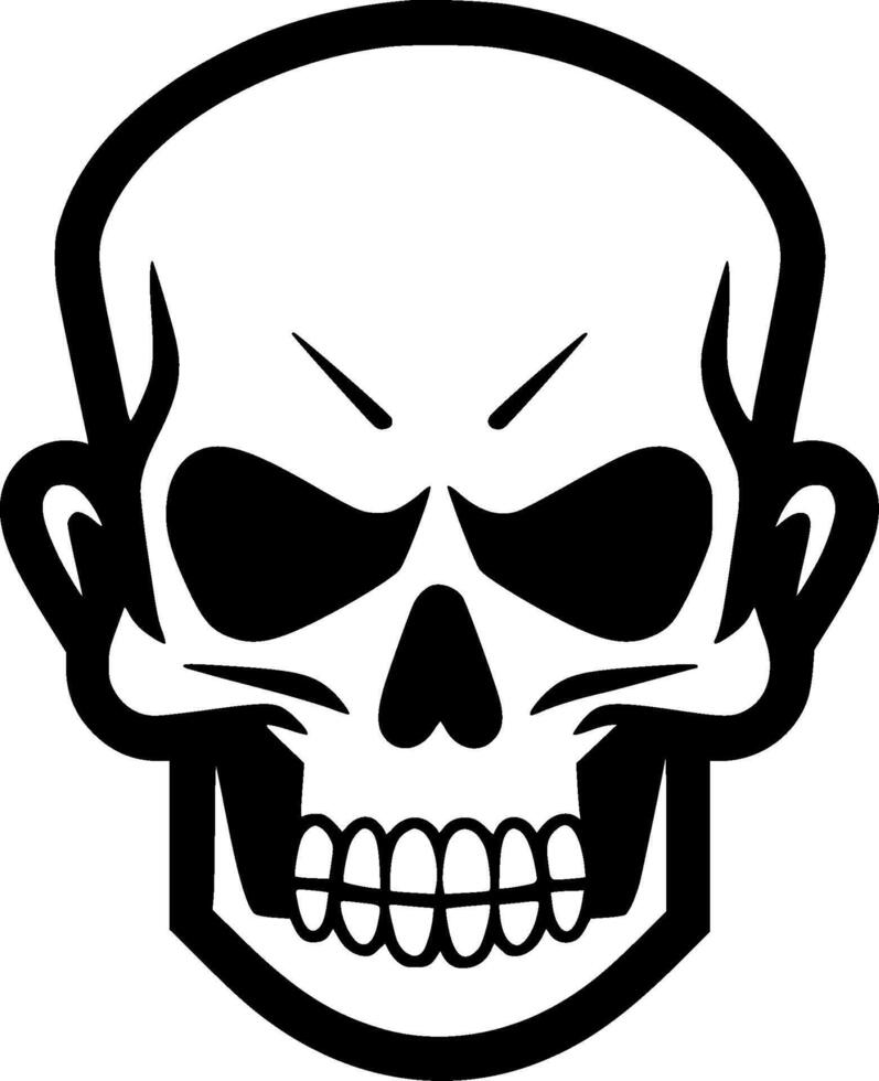 Skull, Minimalist and Simple Silhouette - Vector illustration