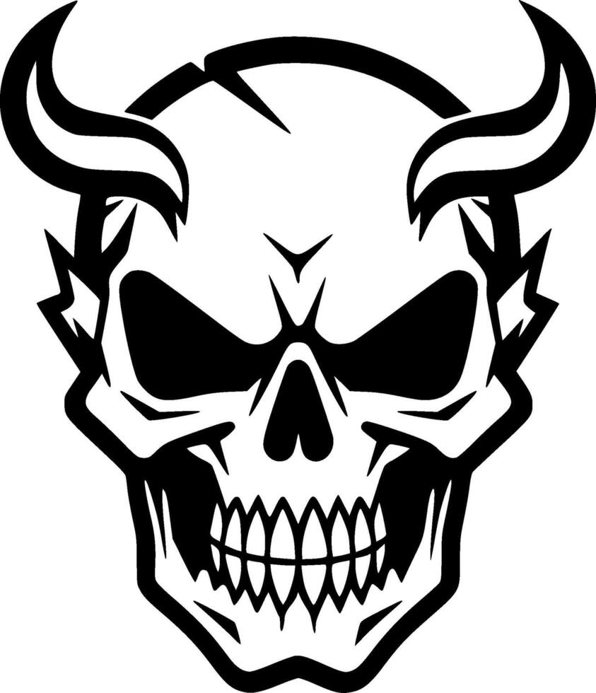 Skull, Minimalist and Simple Silhouette - Vector illustration