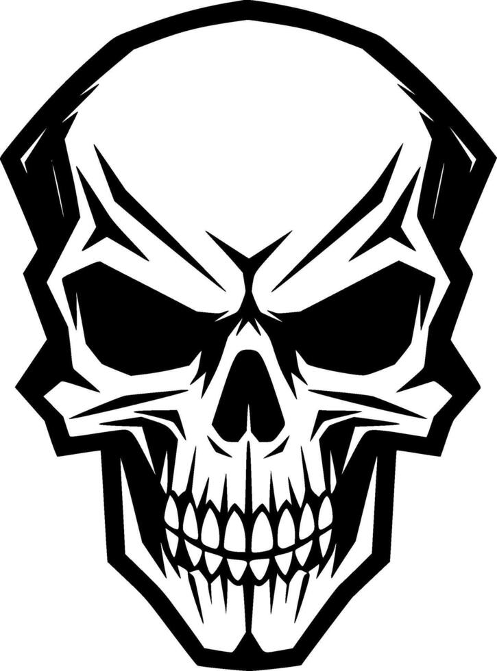 Skull, Minimalist and Simple Silhouette - Vector illustration