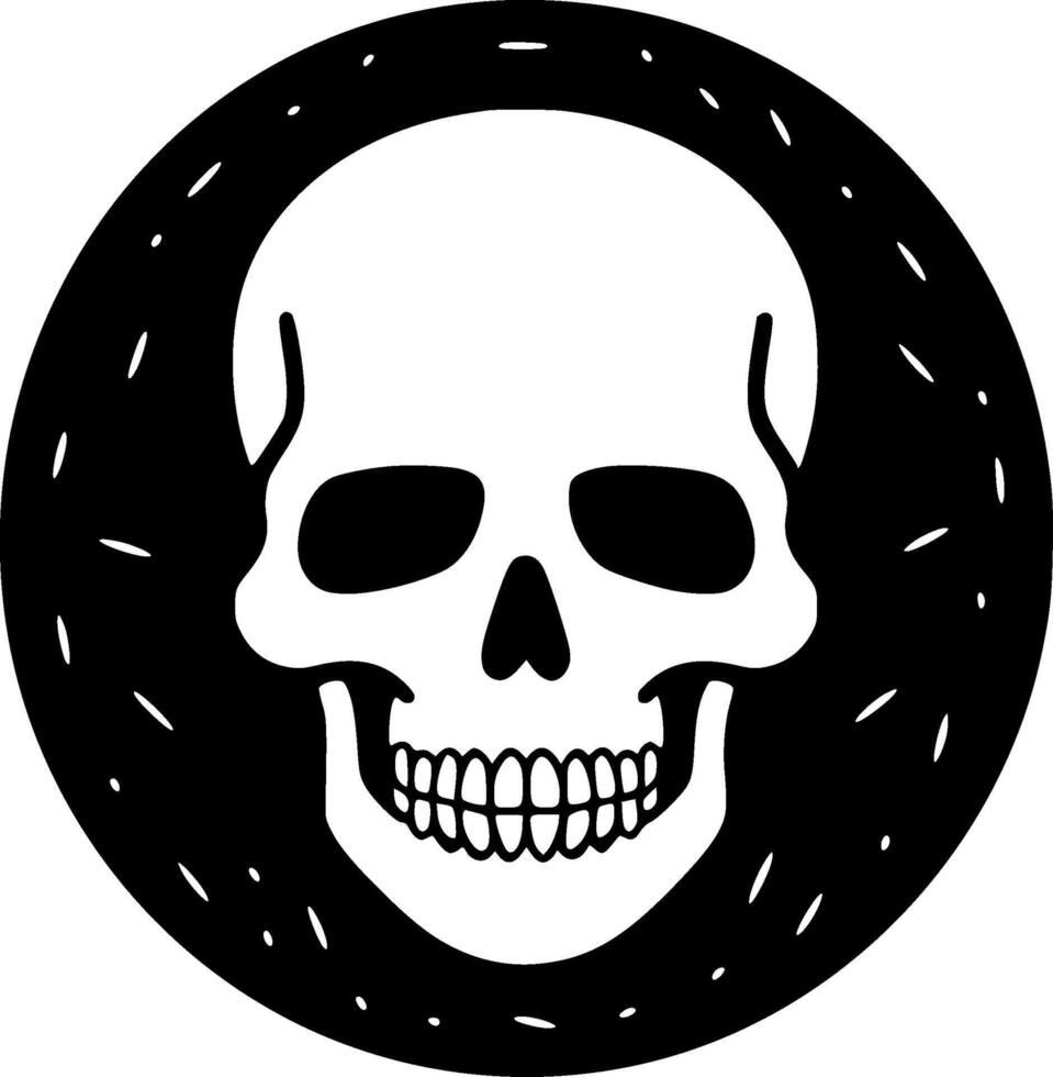 Skull, Minimalist and Simple Silhouette - Vector illustration