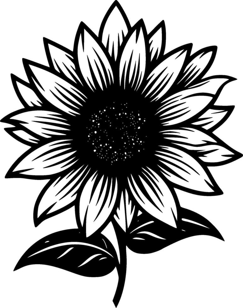 Sunflower - High Quality Vector Logo - Vector illustration ideal for T-shirt graphic